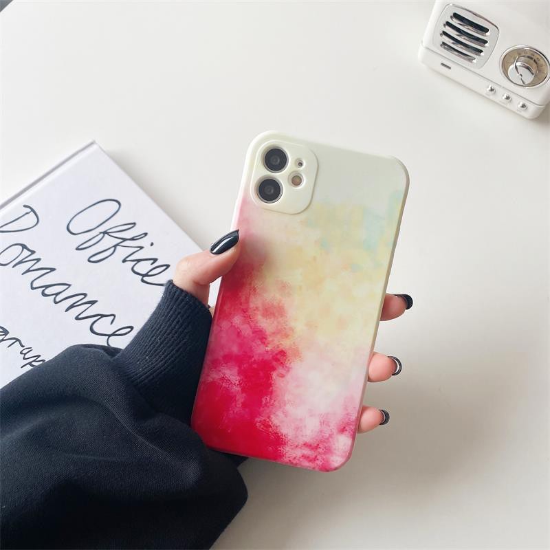 CASING WATERCOLOR CASE FOR IPHONE 7G 8G 7PLUS 8PLUS XR X XS MAX 11 11 PRO 11 PRO MAX 12PRO 12PROMAX