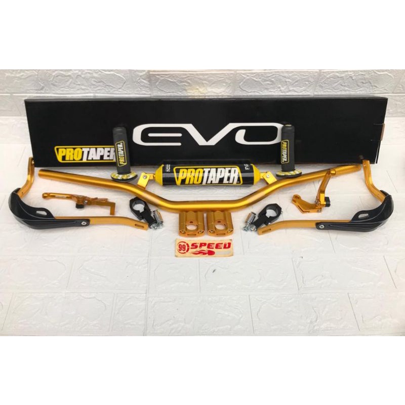 Paket Stang Evo Type Low Stang fatbar Protaper Evo Type Low Klx Bf Dtracker Crf Vixion Dll Set Handg
