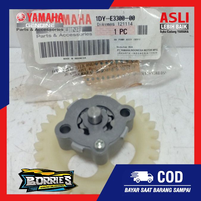 oli pump pompa oli assy Vega Zr Jupiter Z new 2010 robot salib 1DY-E3300-00 asli original Yamaha