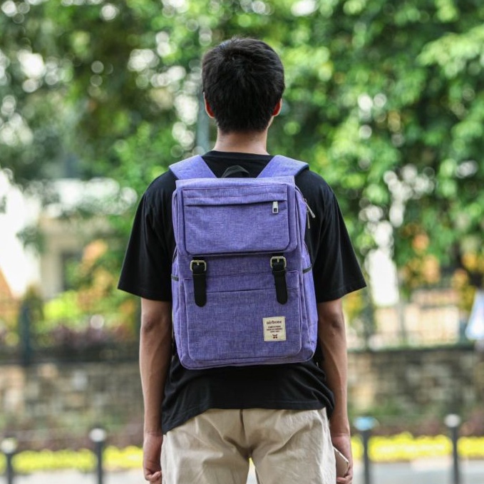 Tas Punggung Ransel Laptop Best Seller Backpack Kanvas  Ransel Wanita Jaring Perguruan Tinggi Tahan 
