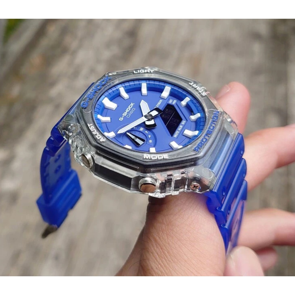 Jam Tangan Casio GShock Pria G-Shock GA-2100HC-2A Skeleton Transparant Series