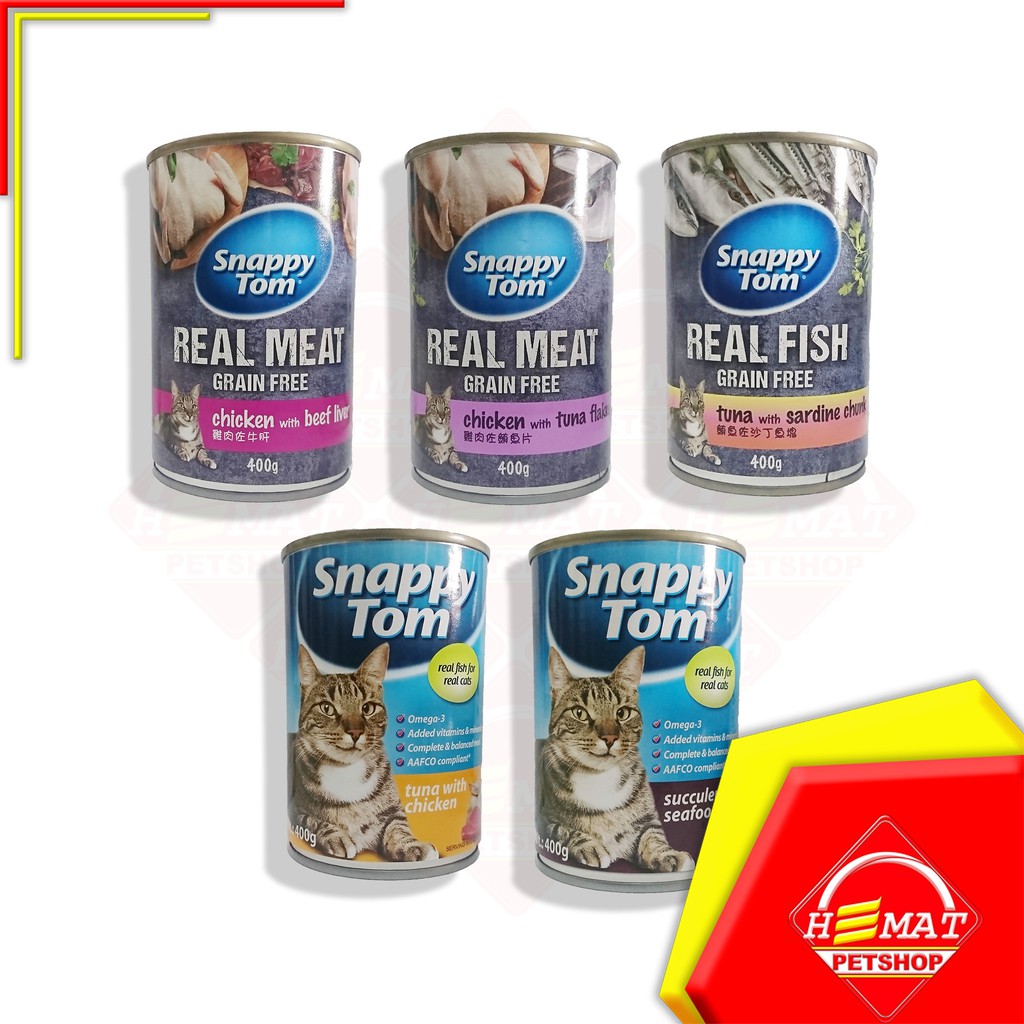 Snappy Tom 400 Gram / Kaleng Wet Food 400 Gram / Makanan kucing 400 Gram