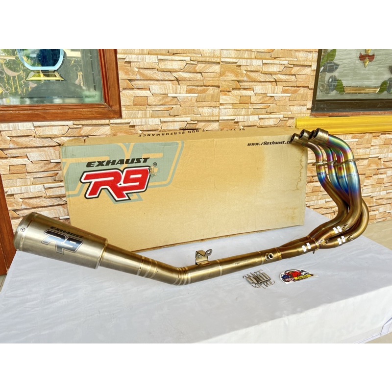 knalpot r9 m2 titanium original fullsistem zx25r not prospeed akrapovic leovince arrow