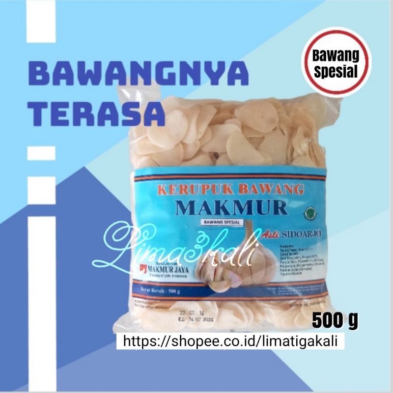 

Kerupuk Bawang Spesial Makmur 500gram