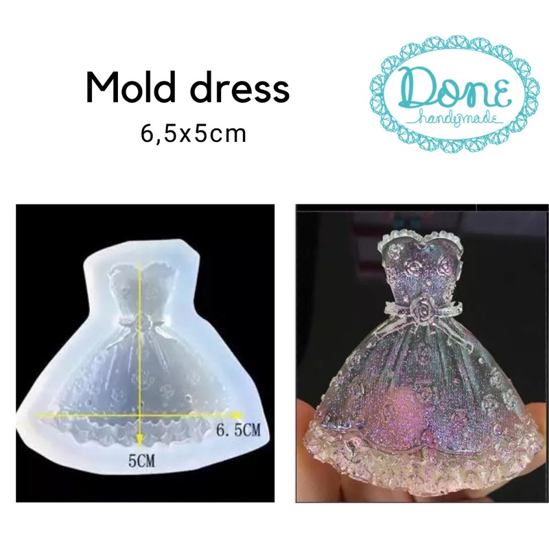 mold dress mold cetakan gaun silicone mold clay mold resin mold gown