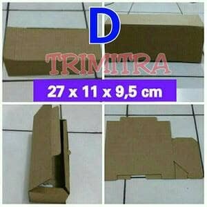 

KARDUS TYPE D COKLAT POLOS 27x11x9,5 cm