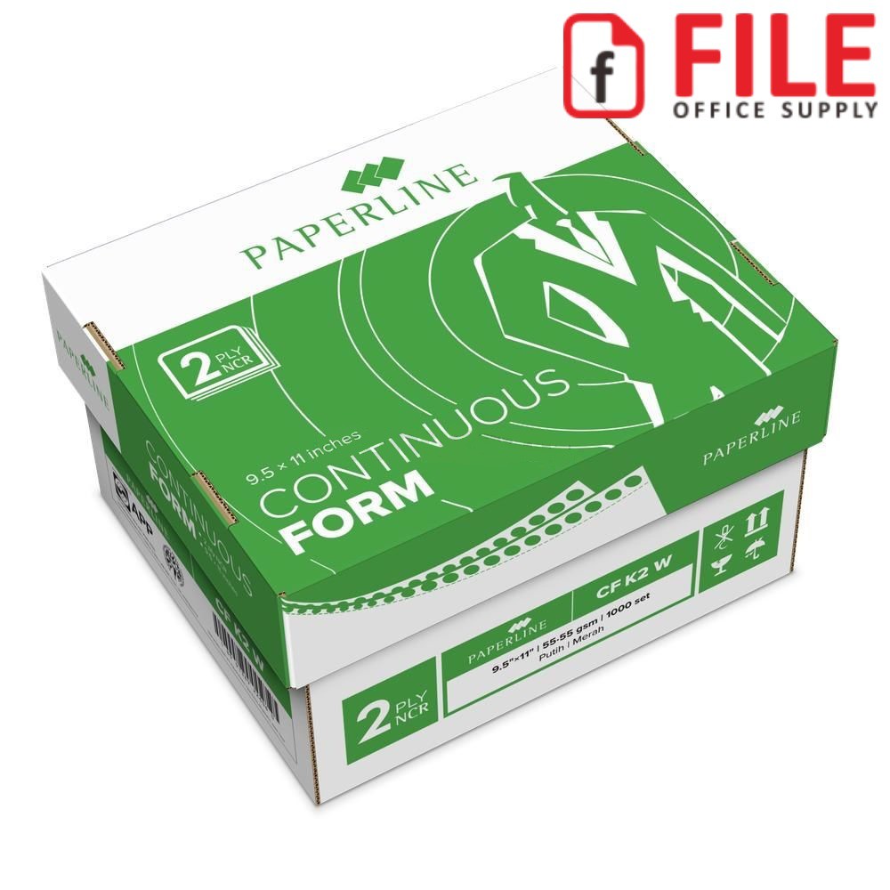 

Continuous Form 2 Ply PAPERLINE / Kertas Komputer CF K2 Warna NCR