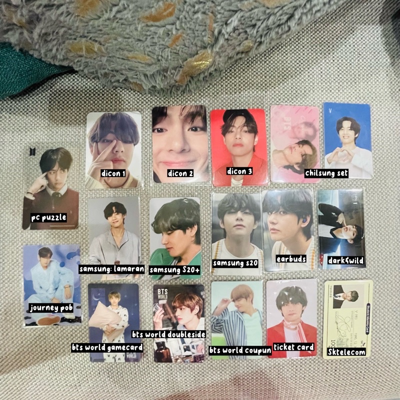 photocard taehyung BTS official