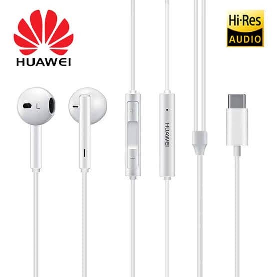 Earphone Huawei Type C Original Handsfree Headset USB C Honor Nova P30 P40 CM33 AM113 Earphone Type C