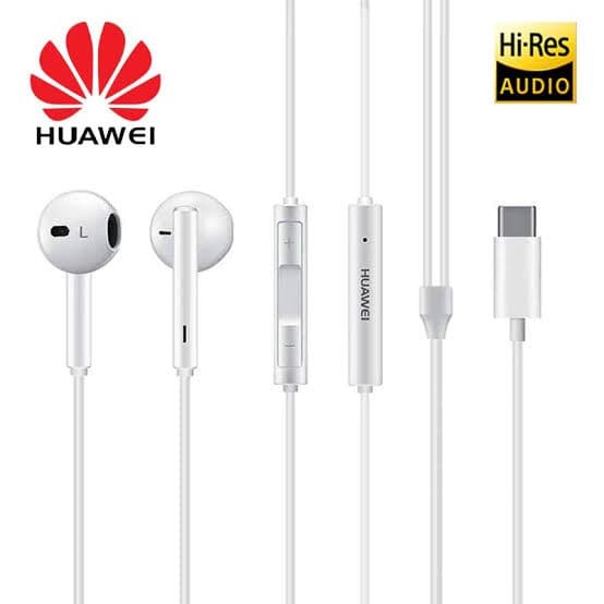 Earphone Huawei Type C Original Handsfree Headset USB C Honor Nova P30 P40 CM33 AM113 Earphone Type C