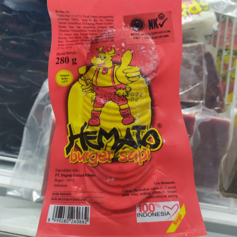 

DAGING BURGER HEMATO 250g