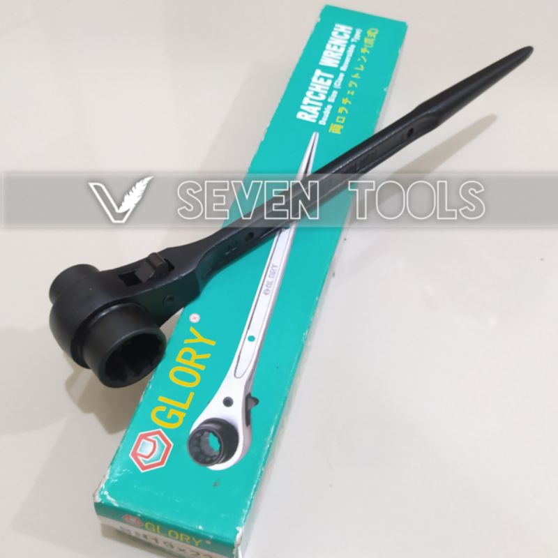 Kunci Scaffolding Ring Ganda Glory 36 X 41 mm Ratchet double wrench scaffolding Glory