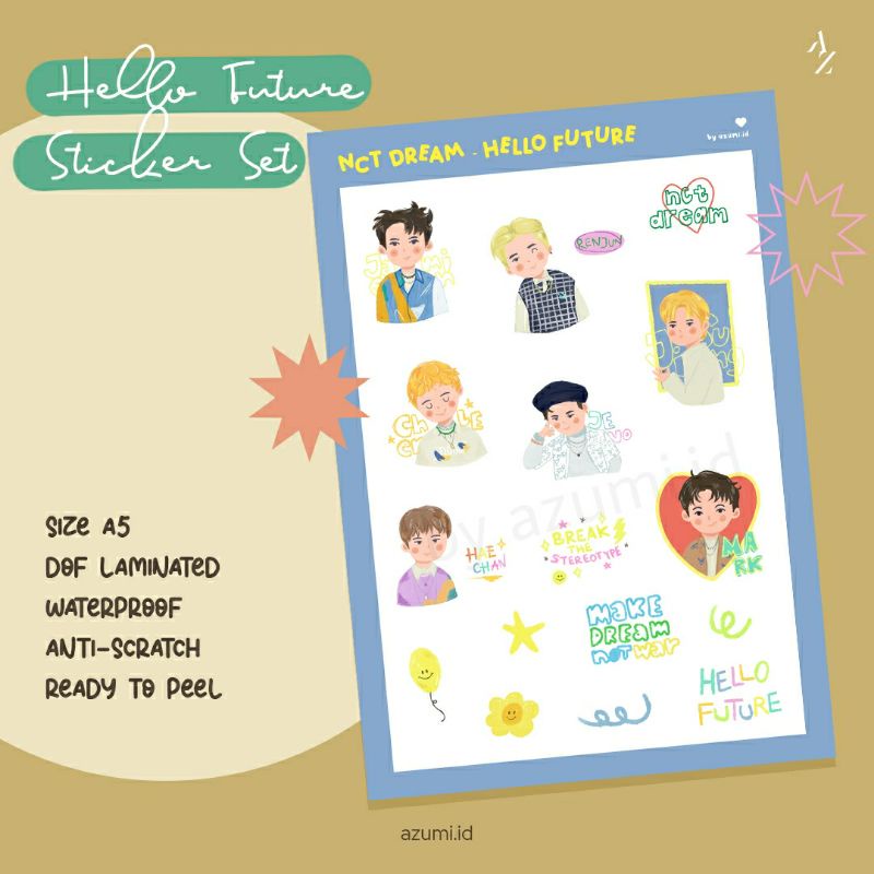 

NCT Dream Hello Future Sticker Sheet by Azumi