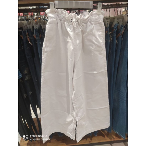 celana jeans kulot putih wanita cardinal girl