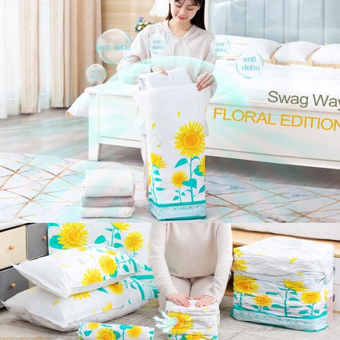 vacuum bag kantong kompres pakaian baju travel plastik bag taili