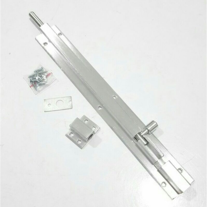 Grendel 10 inch jendela kunci lemari slot pintu 10" Aluminium panjang 25cm