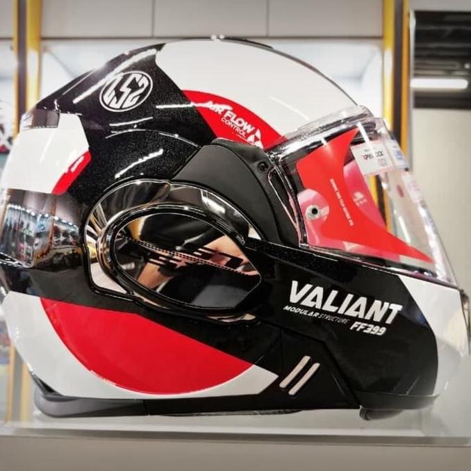 Helm LS2 FF399 VALIANT WHITE BLACK RED