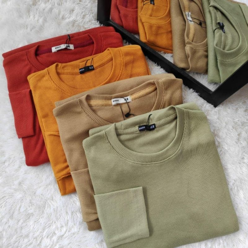 Kaos Rip Wanita Lengan Panjang /Kaos Pria Tebaru