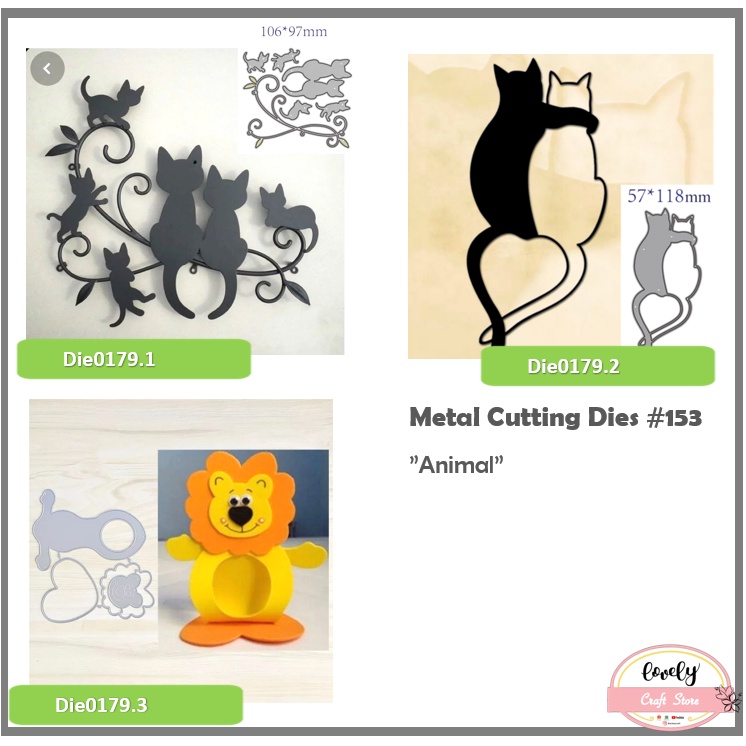 

LovelyCraftStore | Metal Cutting Dies Animals, Cats, Lion untuk stencil, cards, journal, scrapbook