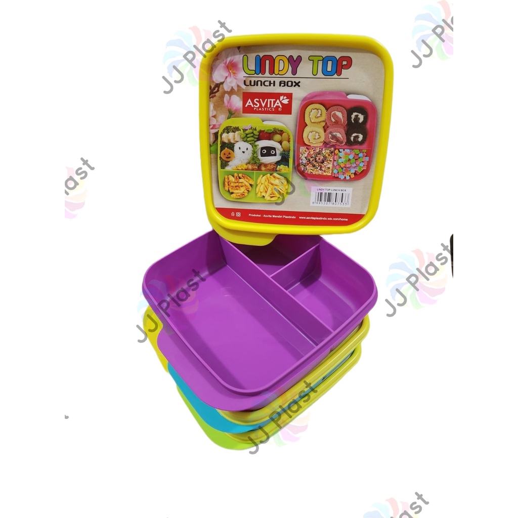 Jual Kotak Makan Plastik Sekat 3 Lindylunch Boxtempat Makan Sekat 3 Shopee Indonesia 2816