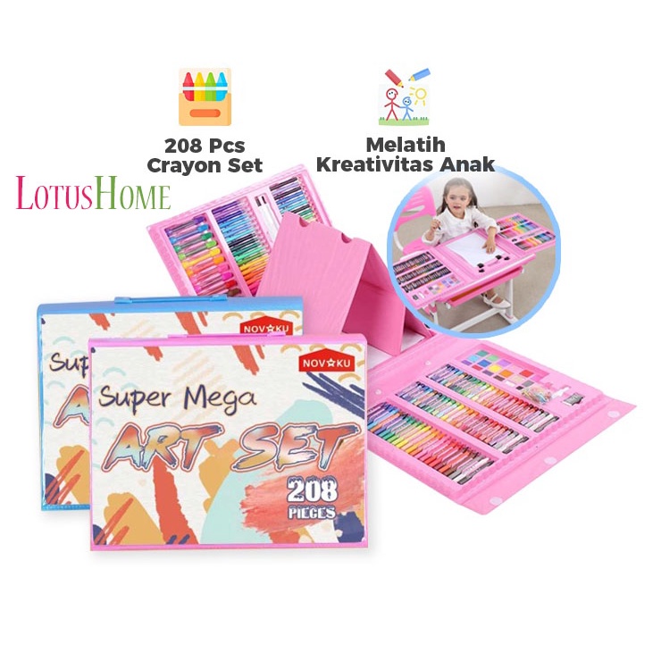 [PROMO] Crayon Set 208pcs Krayon Mewarnai Anak 208pcs Pensil Warna Set 208pcs