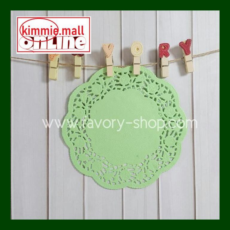

Dap74T Murah! Paper Lace Doilies 5.5 Inch Warna / Kertas Alas Renda - Green Irt70D