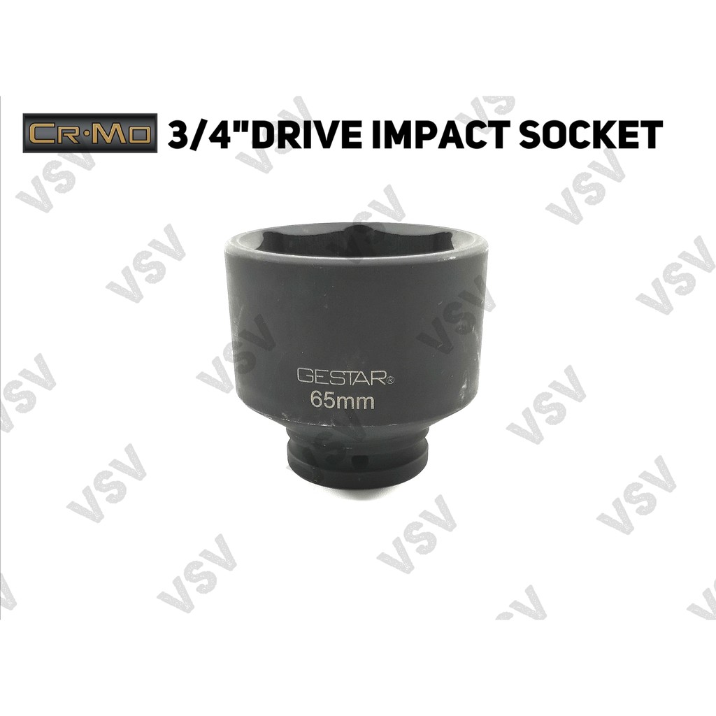 Gestar 3/4&quot;Dr Impact Socket 1.15/16&quot; Kunci Shock impact Sock Sok