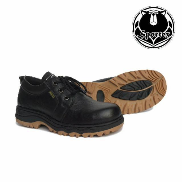 Sepatu Safety KULIT ASLI Ujung Besi / Safety Shoes pria KULIT ASLI Type Pendek By Sportex