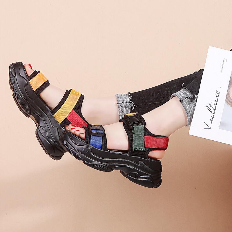 1001 SEPATU PLATFORM RAINBOW WANITA !!! - 2 WARNA