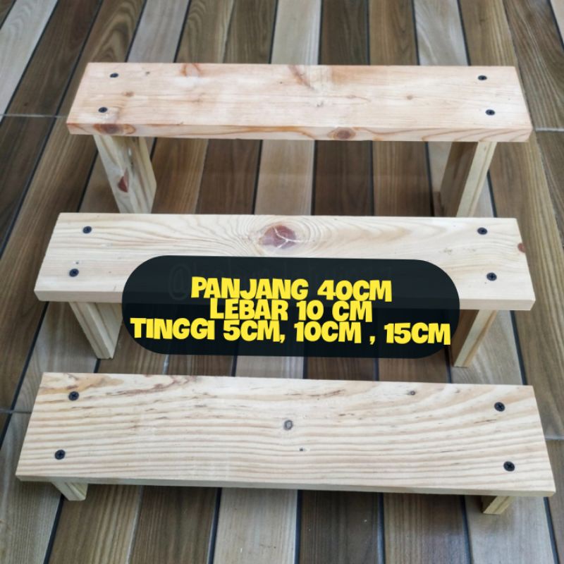 rak bunga kayu / rak bunga minimalis / rak bunga susun