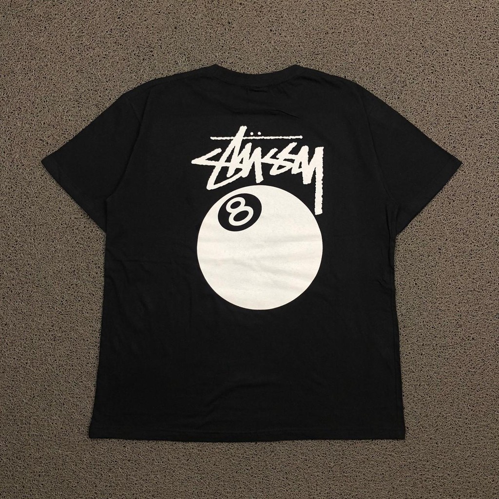 KAOS TSHIRT TEE STUSSY 8 BALL BLACK