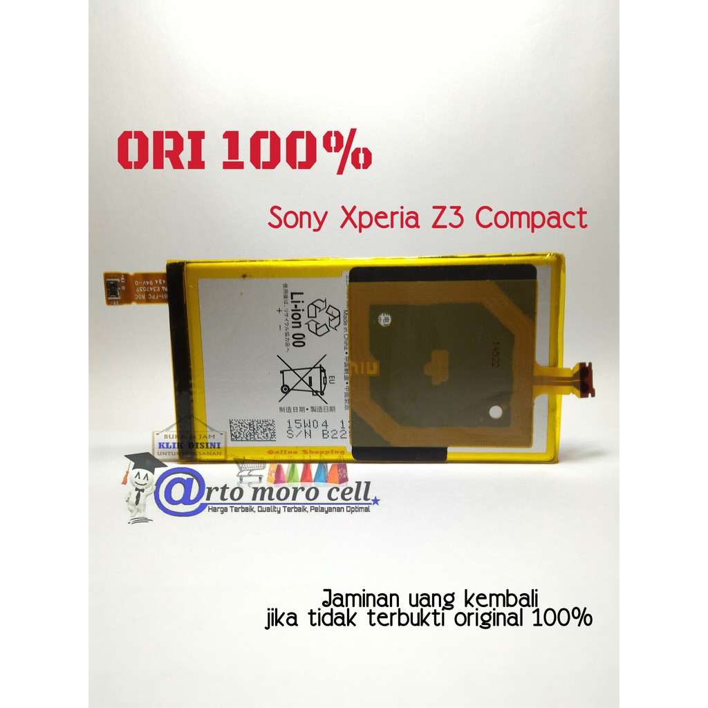 Baterai Sony Xperia Z3 Compact 2600mah Original 100 Shopee Indonesia