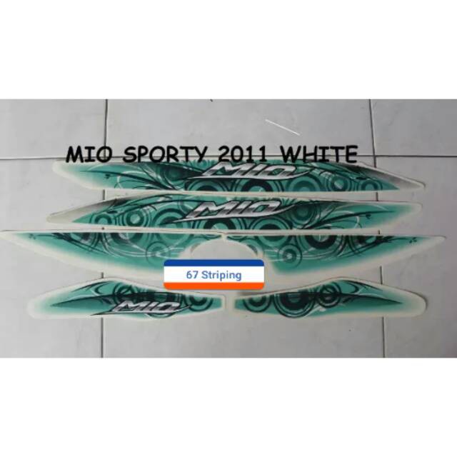 Stiker Striping Motor Yamaha Mio Sporty 2011 Putih