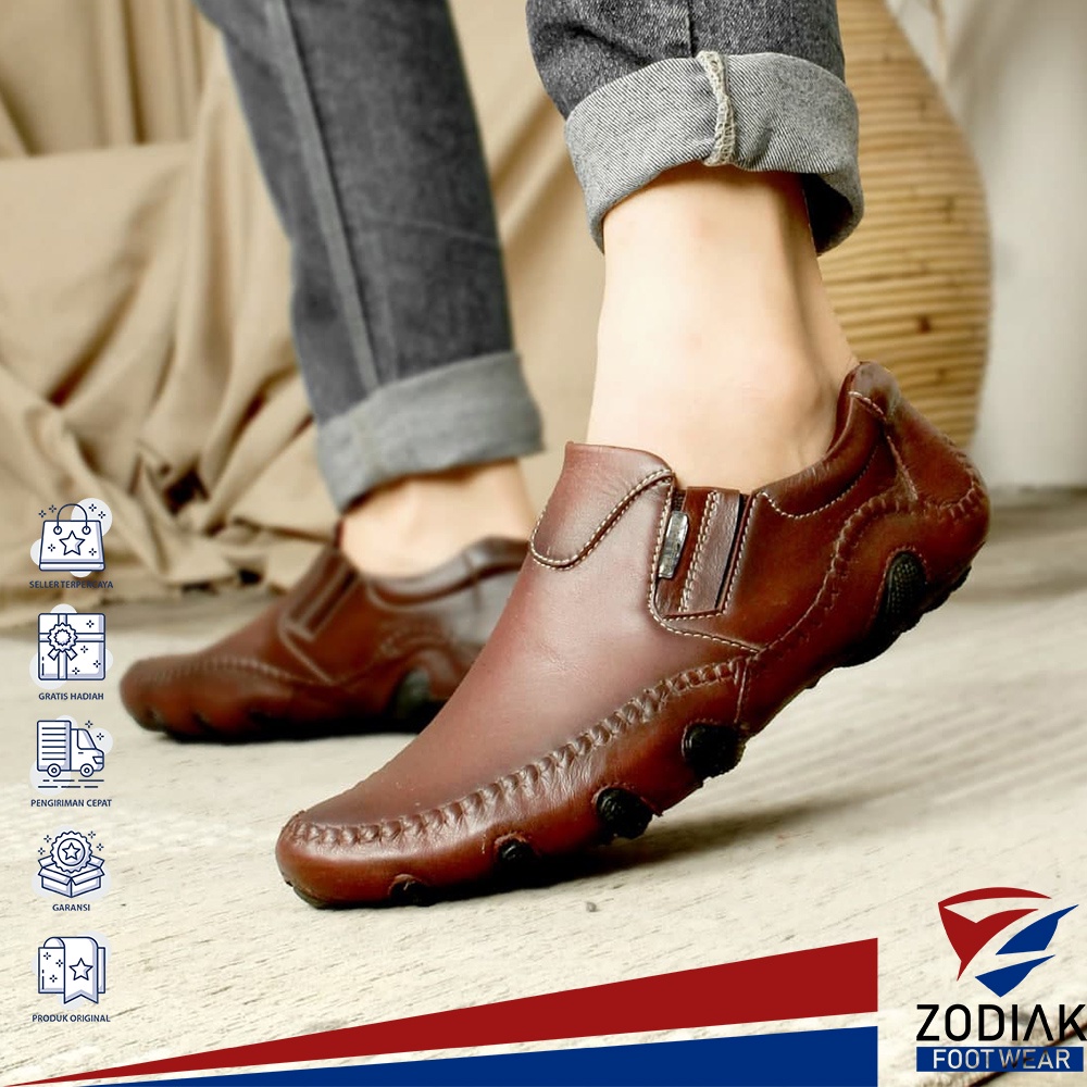 ZDK X RELIB - Sepatu Pantopel Formal Kulit Cidayut Asli Unisex Pria Wanita Terdapat Ukuran 39 - 43 W