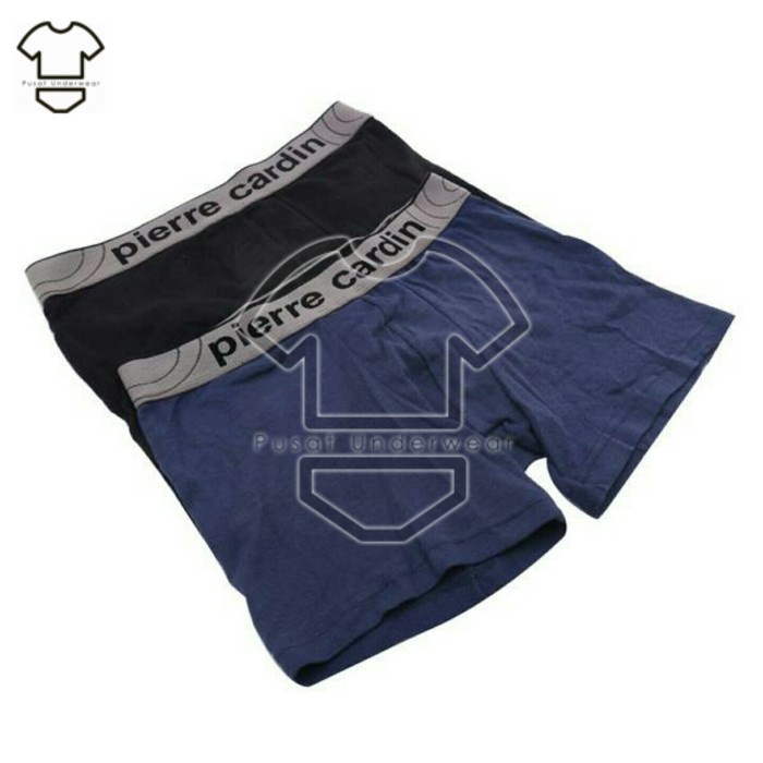 Celana dalam boxer pria PIERRE CARDIN 252 isi 2Celana boxer panjang - M