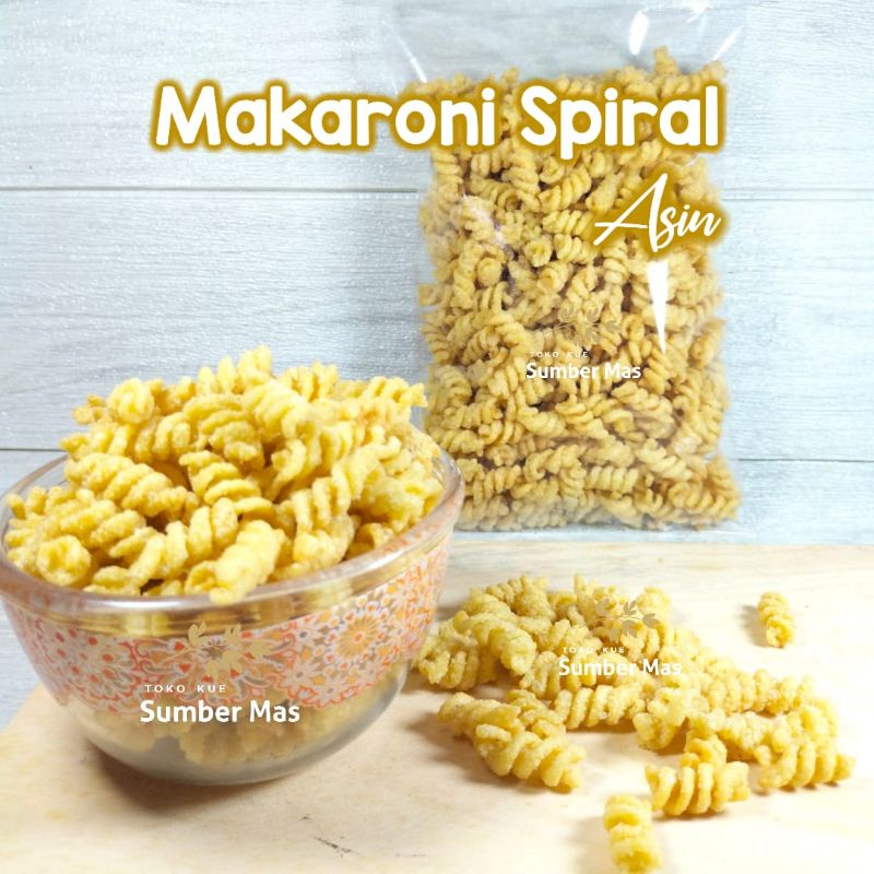 MAKARONI SPIRAL ASIN 500gr / MACARONI SPIRAL /MAKRONI KILOAN