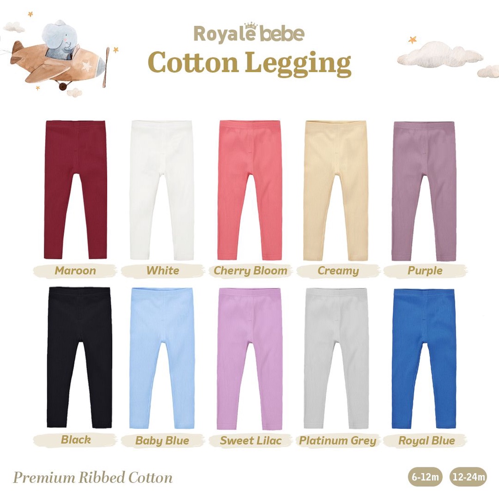 Royale Bebe Cotton Legging Polos - Leging bayi