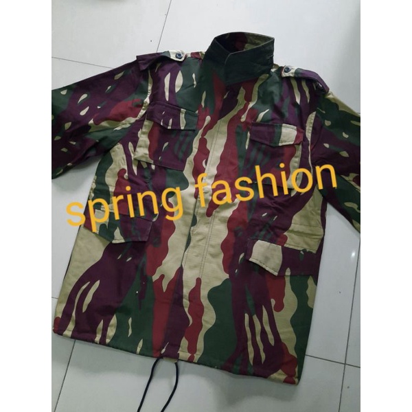 Jaket Loreng Kopassus Bolak balik - Jaket Bolak balik Loreng Kopassus