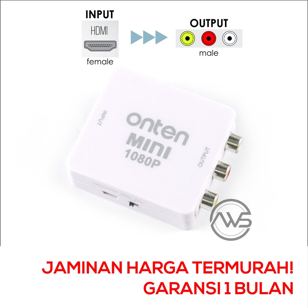 ONTEN Mini HDMI Port to AV Adapter with Audio OT-7336