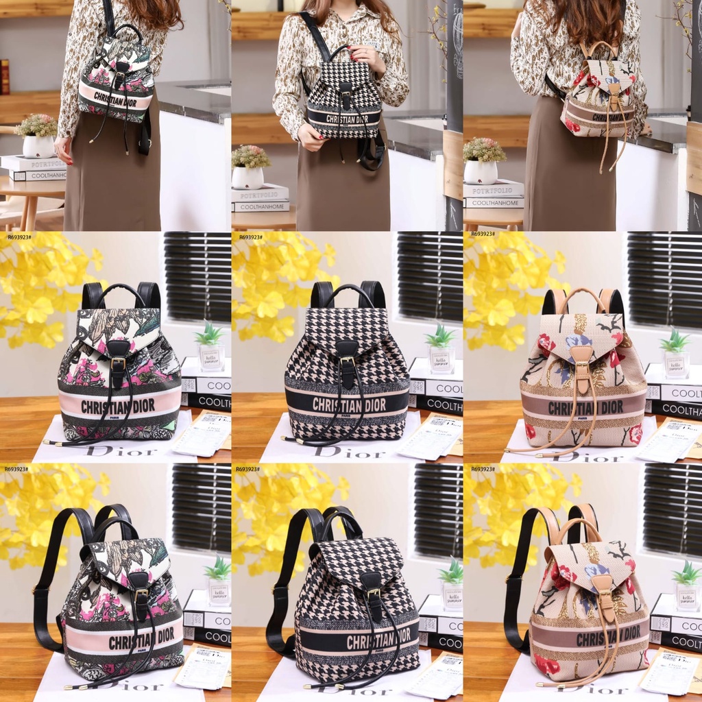 CD Bucket Backpack Multicolor Embroidery R693923