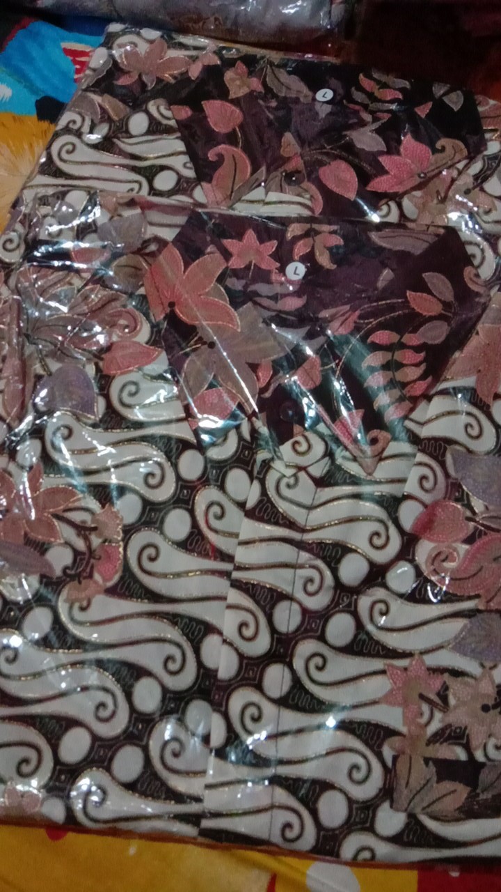 Couple Kemeja Dan Rok Prrisket Bougenvil Hitam