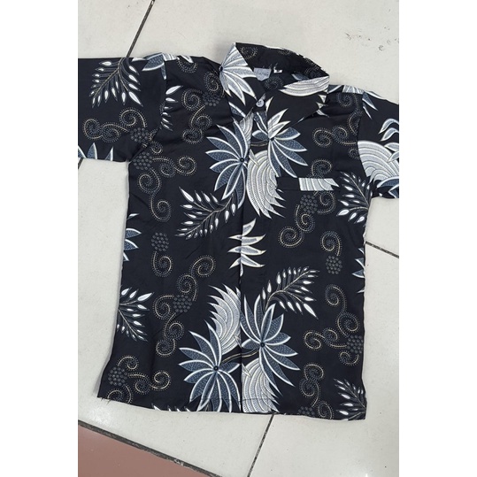 Kemeja batik anak - Kemeja batik bahan satin silk - kemeja anak