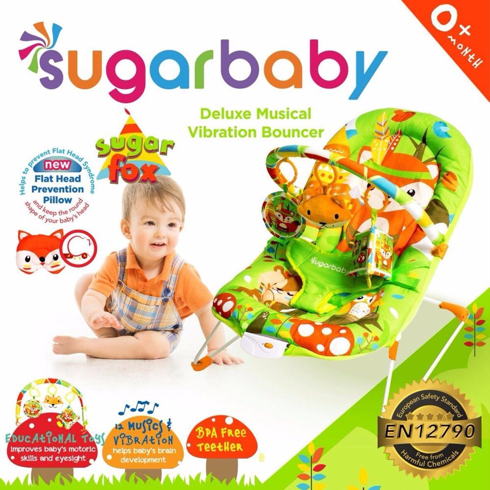 SugarBaby Deluxe Musical Vibration Bouncer 1 Recline