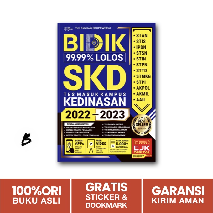 Buku Bidik 99,99% Lolos SKD Kedinasan 2022-2023 (Edupower)