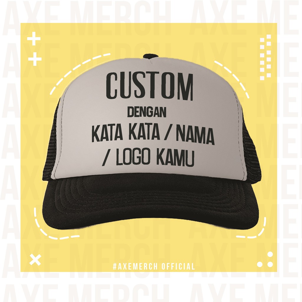 pre order topi custom trucker design sendiri bisa satuan wak!