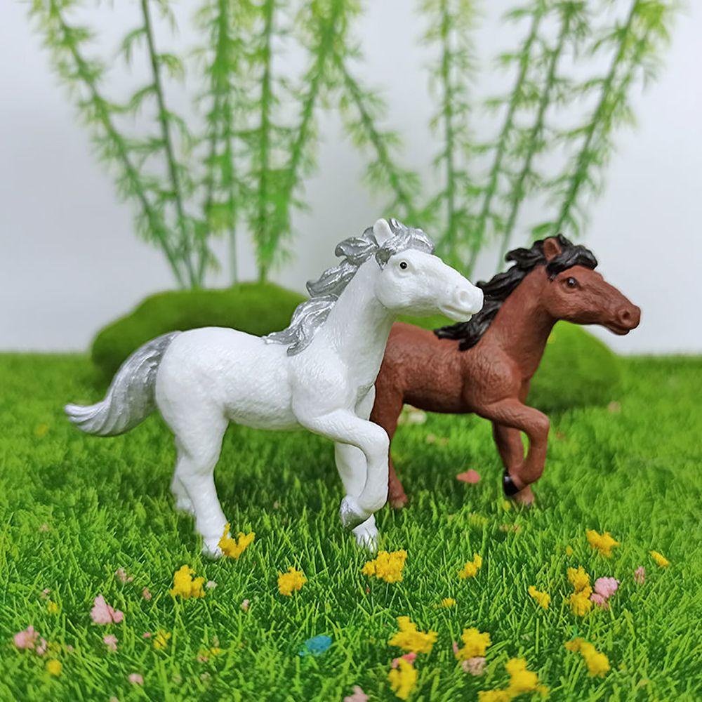 [Elegan] Patung Kuda Mini Manusia Hidup Miniatur Simulasi DIY Mainan Anak Pony Statue