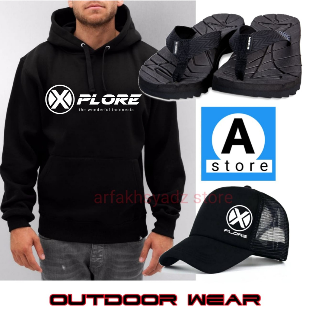 COD Sandal +Sweater Explore +Topi Explore