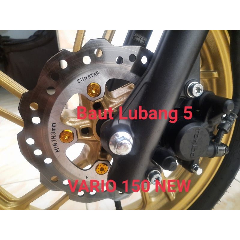 Baut pb probolt Disc cakram Drat 10 Vario 125 150 Adv Supra 110 lubang 5 (isi baut 5 biji)