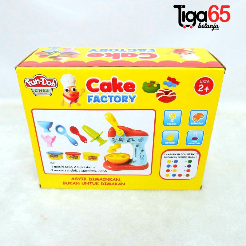 Fun Doh / Lilin Mainan Anak / Mainan Edukasi / Clay / Cake Factory / Fun Dough Cake Factory