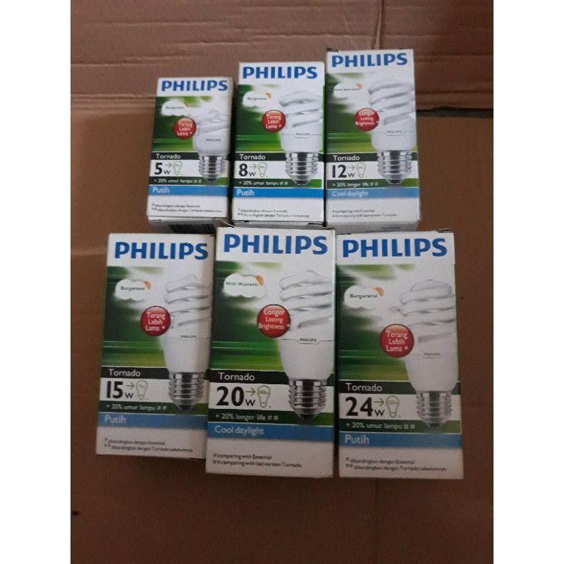PHILIPS TORNADO/PHILIPS SPIRAL 5W 8W 12W 24W